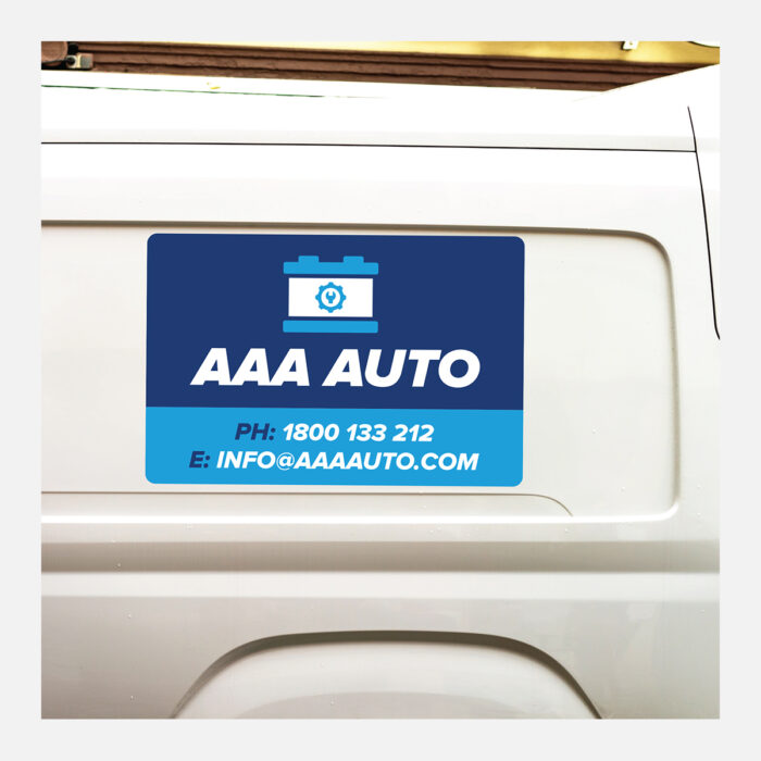 Rectangle Gloss White Vinyl Car Decals - Image 4