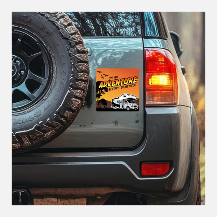 Square Gloss White Vinyl Bumper Stickers - Image 3