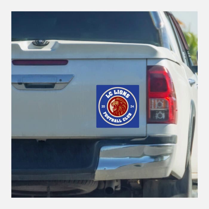 Square Gloss White Vinyl Bumper Stickers - Image 4
