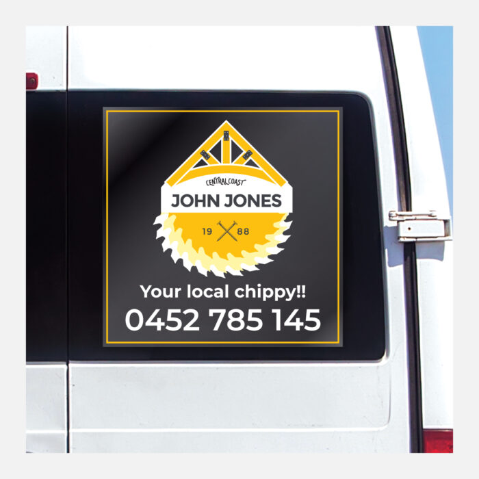 Square Gloss Clear Vinyl Car Decals - Image 2
