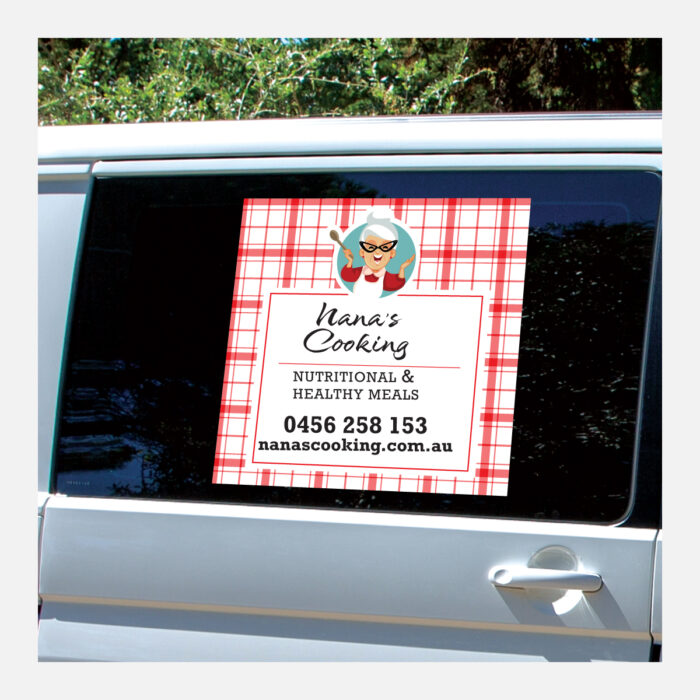 Square Gloss White Vinyl Car Decals - Image 2