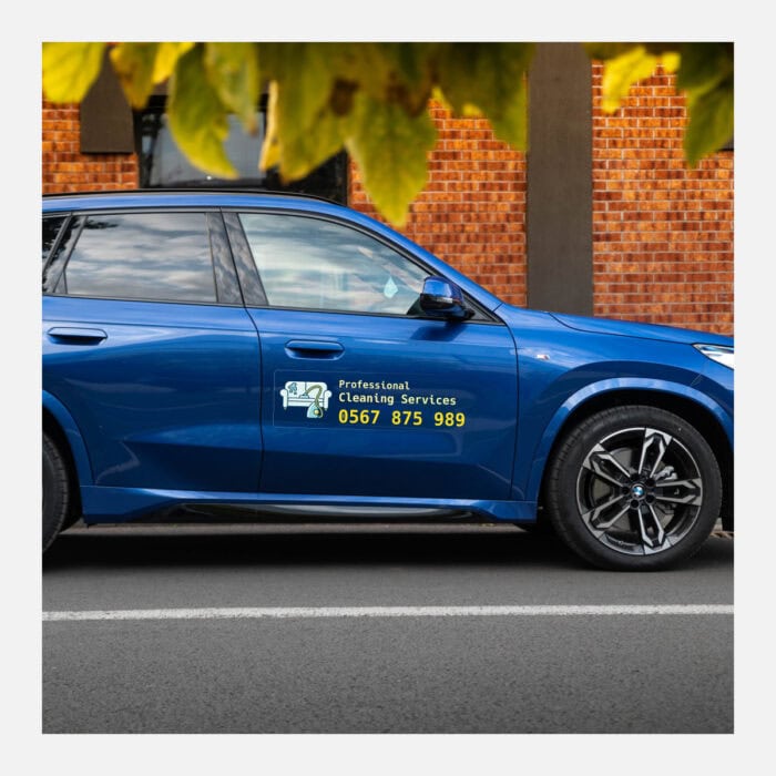 Rectangle Gloss Clear Vinyl Car Decals - Image 2