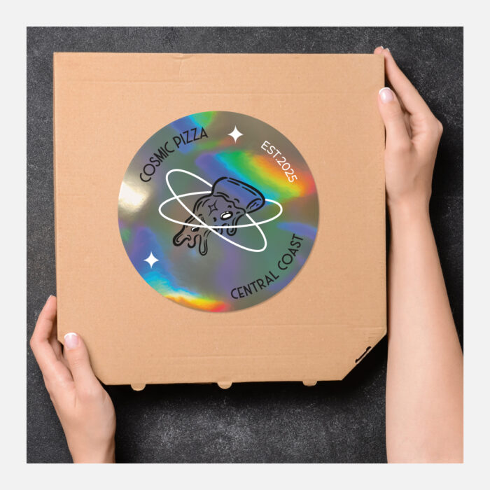 Circle Stickers on Holographic Vinyl - Image 5