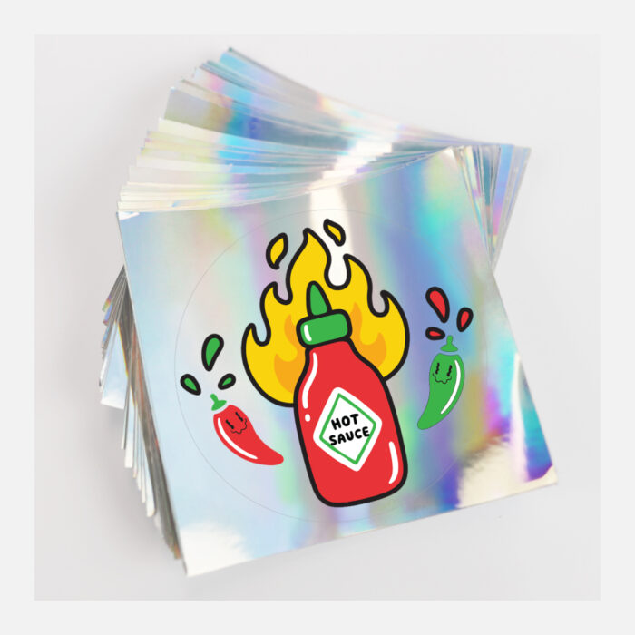 Circle Stickers on Holographic Vinyl - Image 2