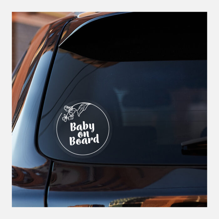 Circle Gloss Clear Vinyl Bumper Stickers - Image 4