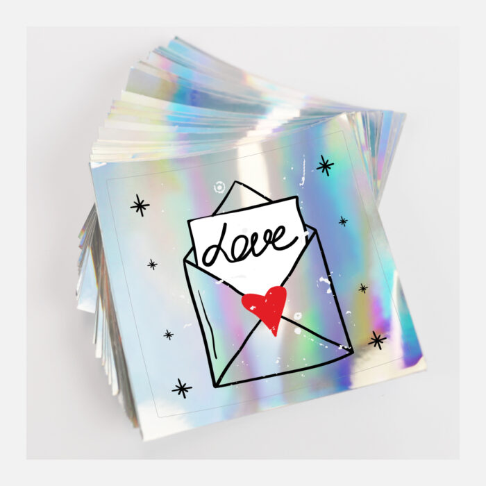 Square Stickers on Holographic Vinyl - Image 4