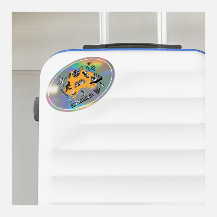 Oval Stickers on Holographic Vinyl - Image 2