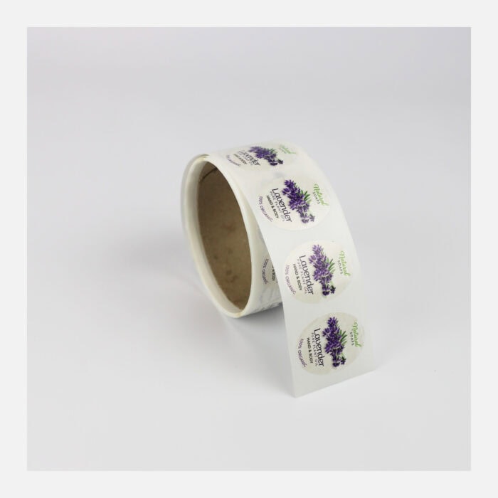 Oval Labels on Gloss White Synthetic - Image 6