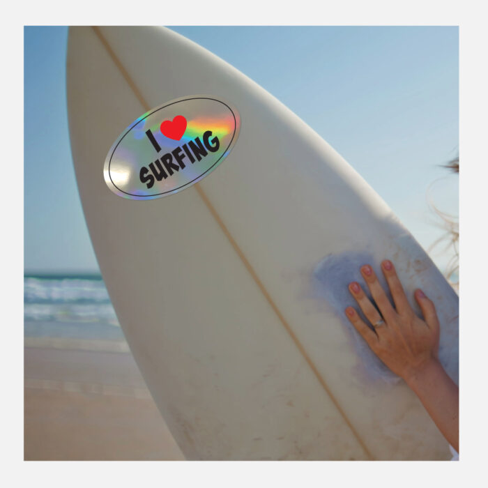 Oval Stickers on Holographic Vinyl - Image 5