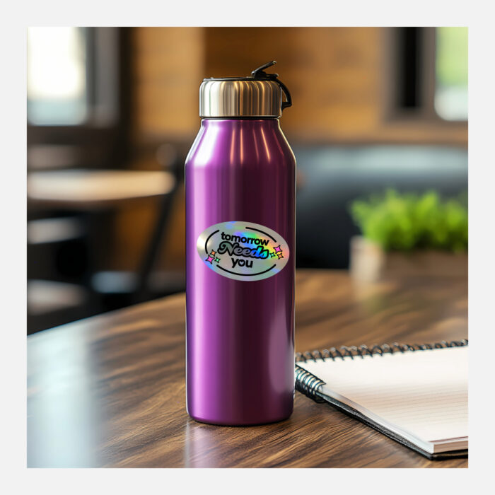 Oval Stickers on Holographic Vinyl - Image 6