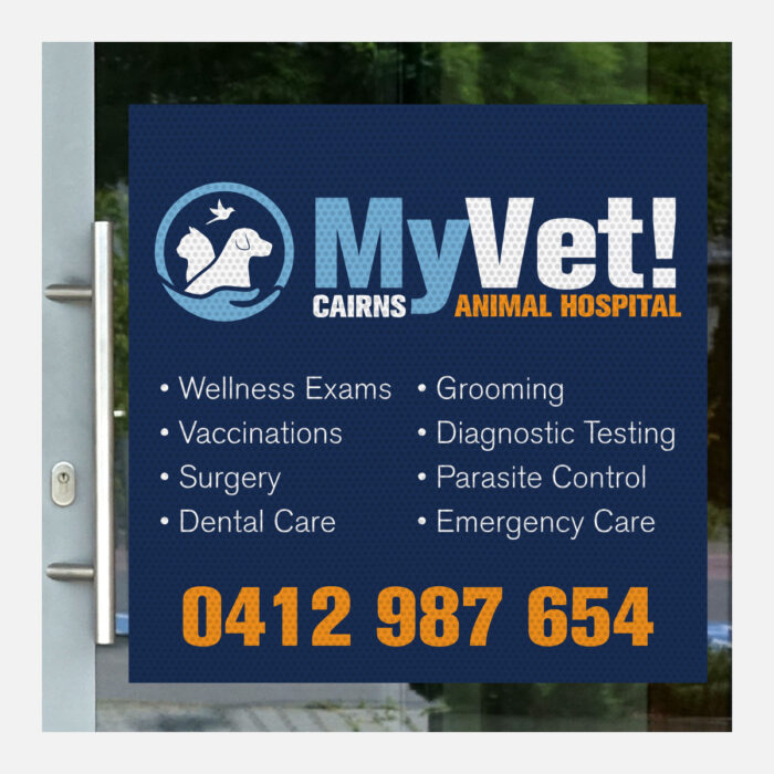 Square Gloss White Perforated Vinyl Perm - Image 6