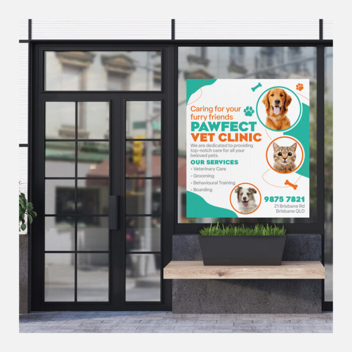 Rectangle Gloss White Perforated Vinyl Perm - Image 6
