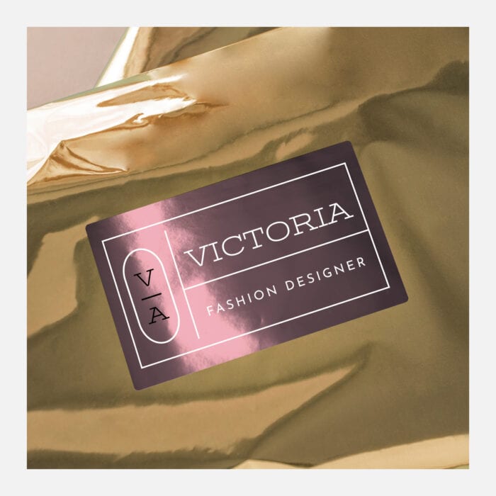 Rectangle Labels on Gloss Silver Synthetic - Image 3