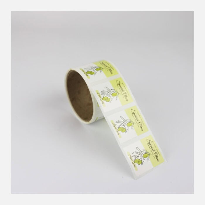 Rectangle Labels on Gloss White Synthetic - Image 6