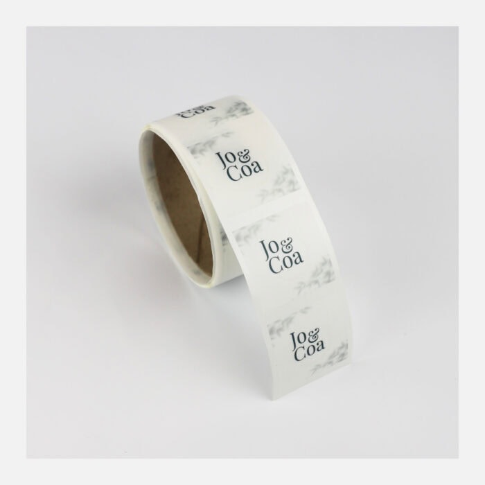 Square Labels on Matt Clear Synthetic - Image 6