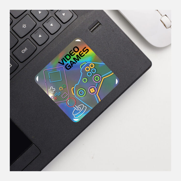 Square Stickers on Holographic Vinyl - Image 3