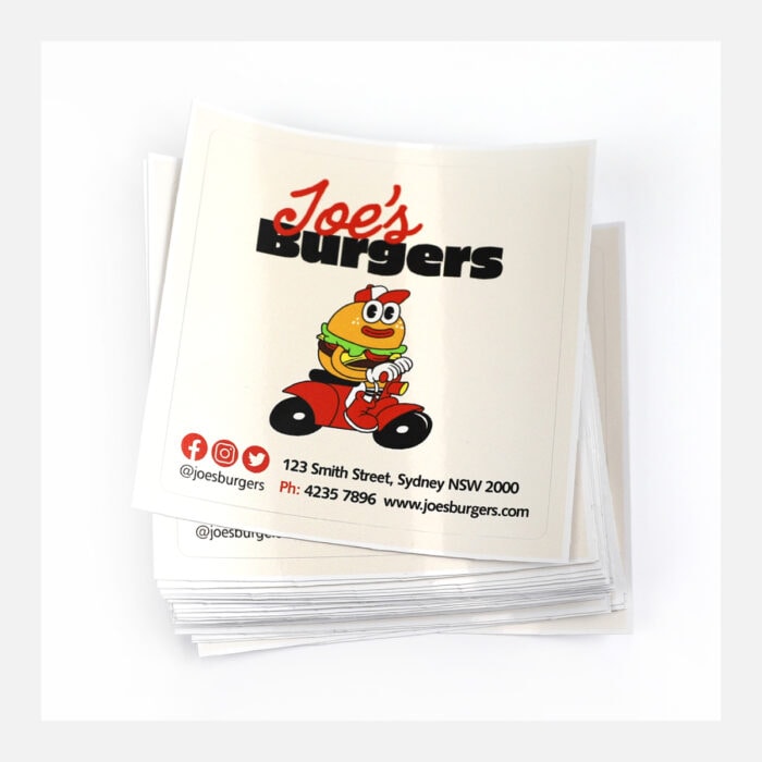 Square Gloss White Vinyl Stickers - Image 6