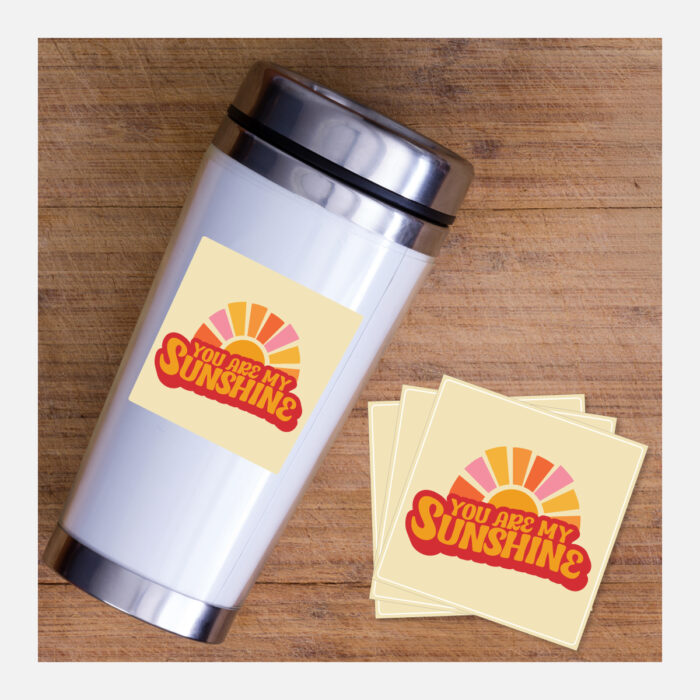 Square Gloss White Vinyl Stickers - Image 2