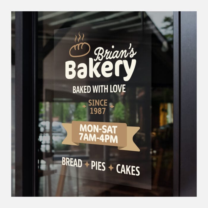 Square Gloss Clear Vinyl Window Decals - Image 2