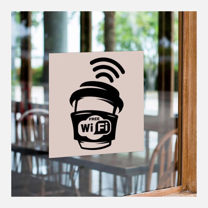 Square Gloss White Vinyl Window Decals - Image 5