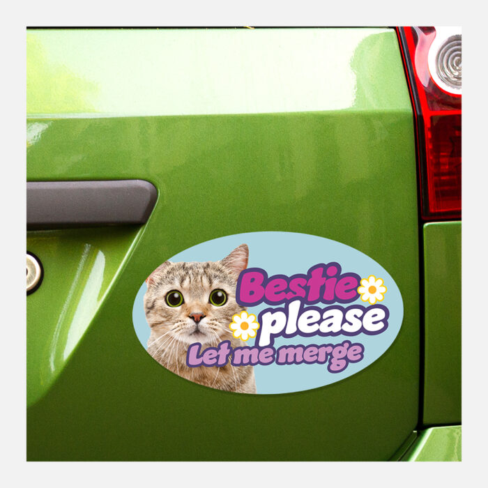 Oval Gloss White Vinyl Bumper Stickers - Image 2