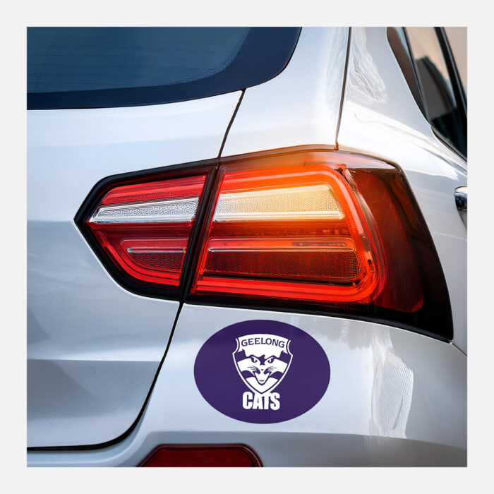 Oval Gloss White Vinyl Bumper Stickers - Image 3