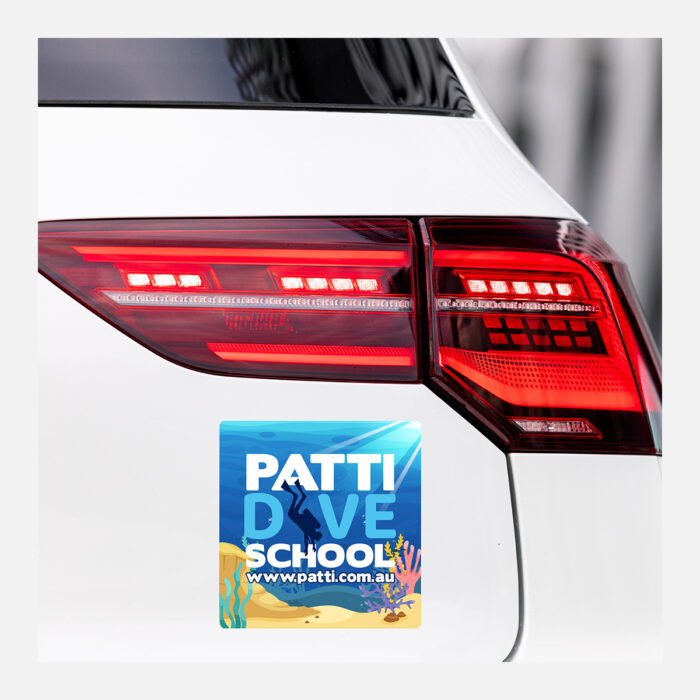 Square Gloss White Vinyl Bumper Stickers - Image 2