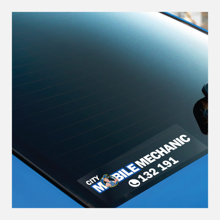 Rectangle Gloss Clear Vinyl Bumper Stickers - Image 3