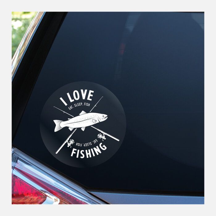 Circle Gloss Clear Vinyl Bumper Stickers - Image 2