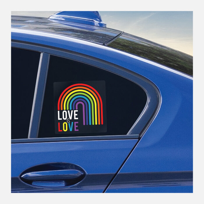 Square Gloss Clear Vinyl Bumper Stickers - Image 3
