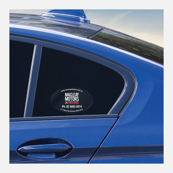 Oval Gloss Clear Vinyl Bumper Stickers