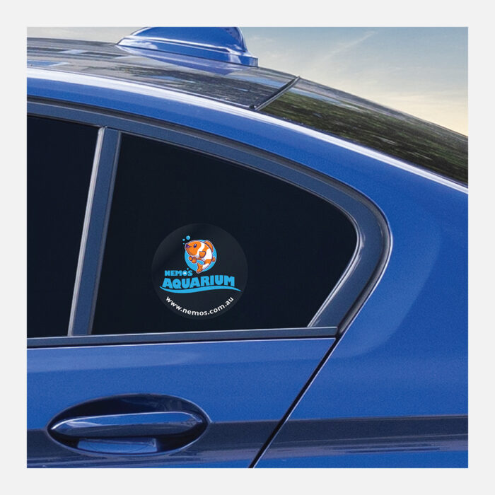 Circle Gloss Clear Vinyl Bumper Stickers - Image 3