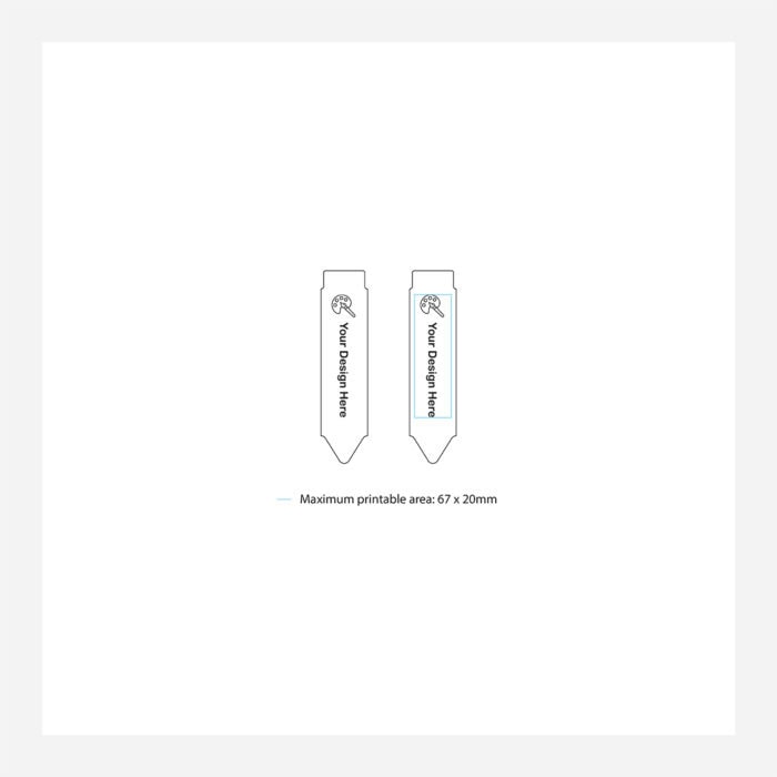 White Synthetic Pot Tags 105x25mm - Image 2