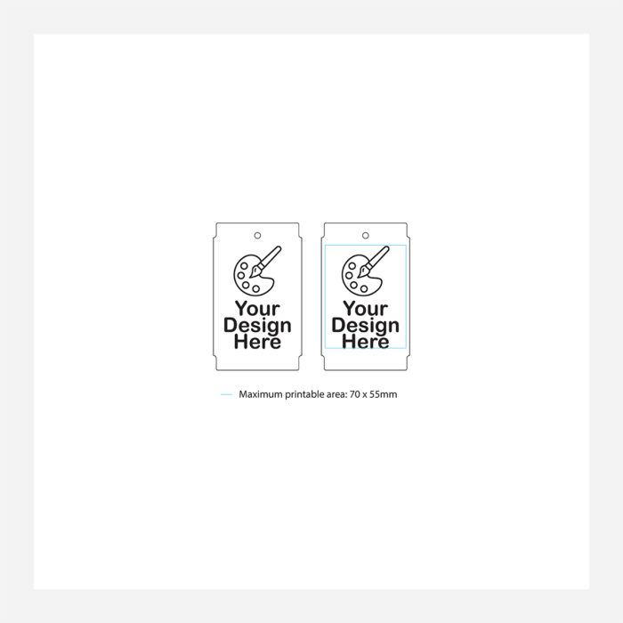 White Synthetic Hang Tags 100x60mm - Image 2