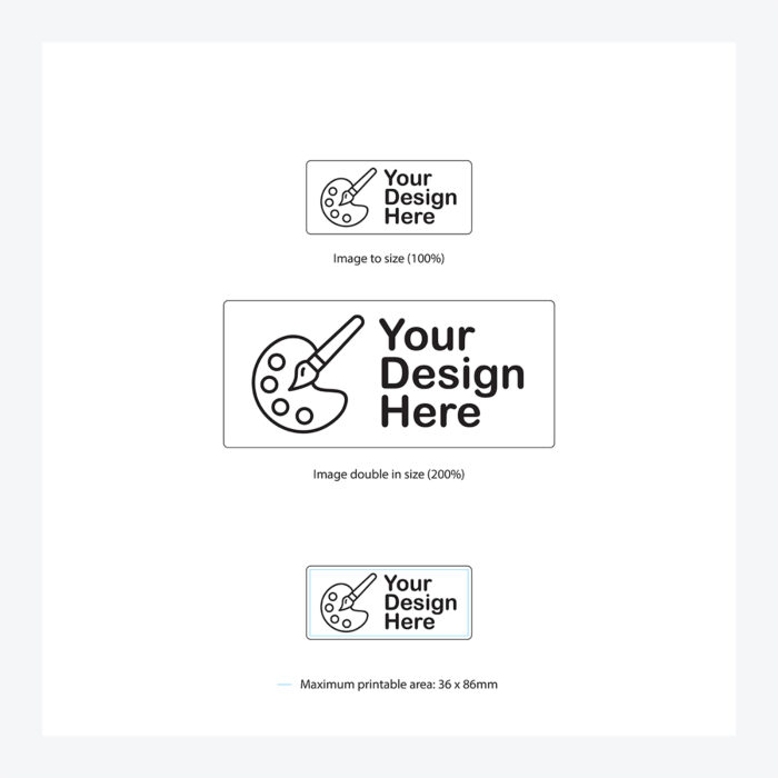 White Synthetic Self-Adhesive Labels 40x90mm - Image 3